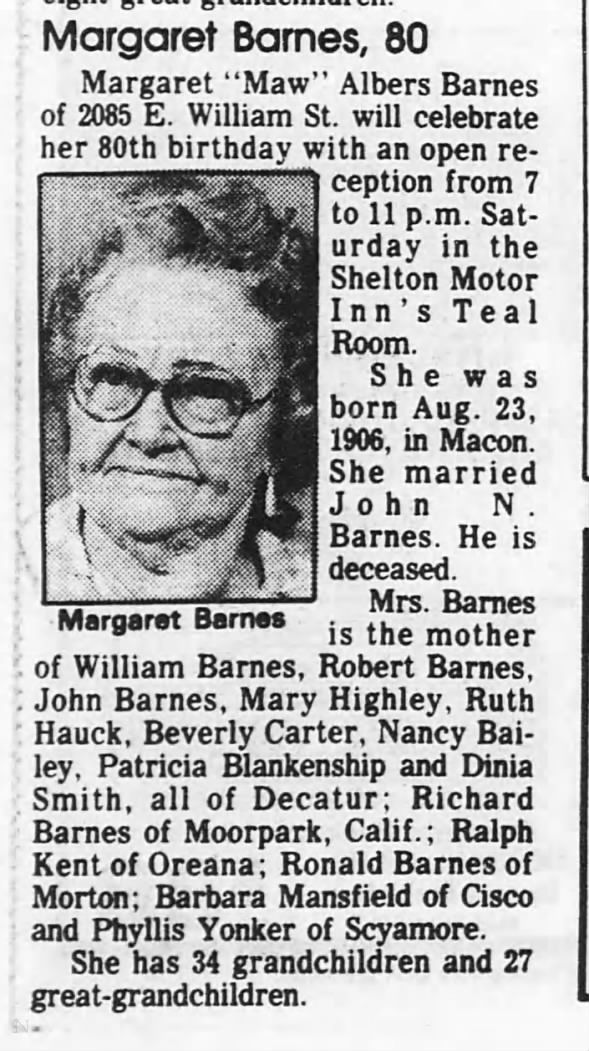 Magaret Albers Barnes